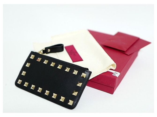 Valentino Tarjetero con llavero Rockstud Negro - vista 7