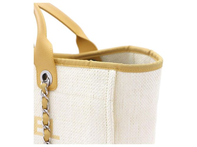 Chanel Borsa Tote Large Deauville e Borsa a Spalla Giallo - vista 5