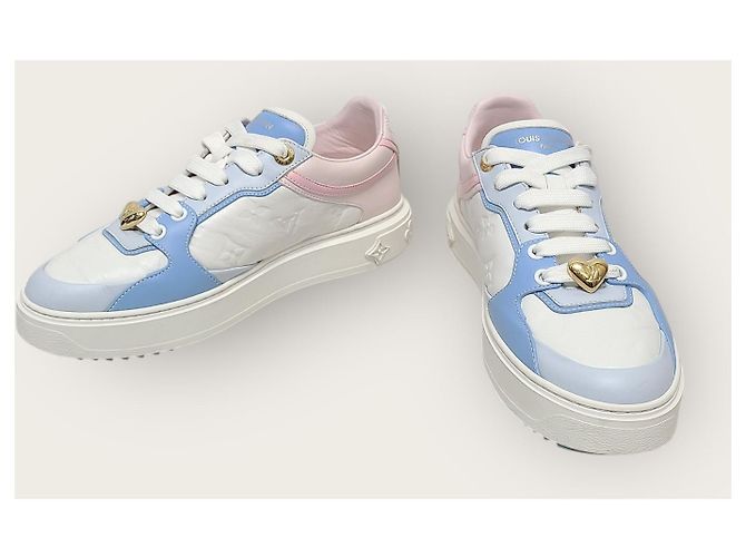 Louis Vuitton Charm Cuore Pastello Monogramma Blu Rosa Timeout - vista 3