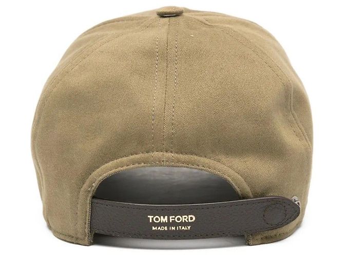 Tom Ford Cappellino da baseball in cotone con logo Marrone - vista 10