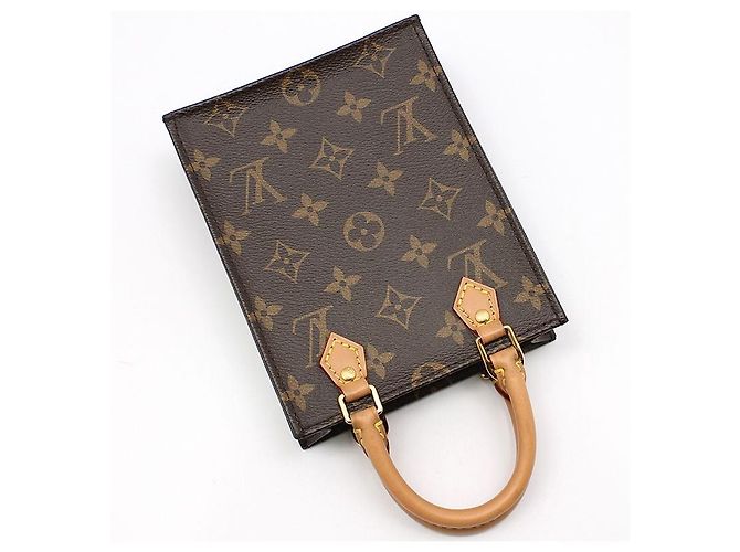 Louis Vuitton Bolsa transversal plana Monogram Petit Sac Marrom - vista 3