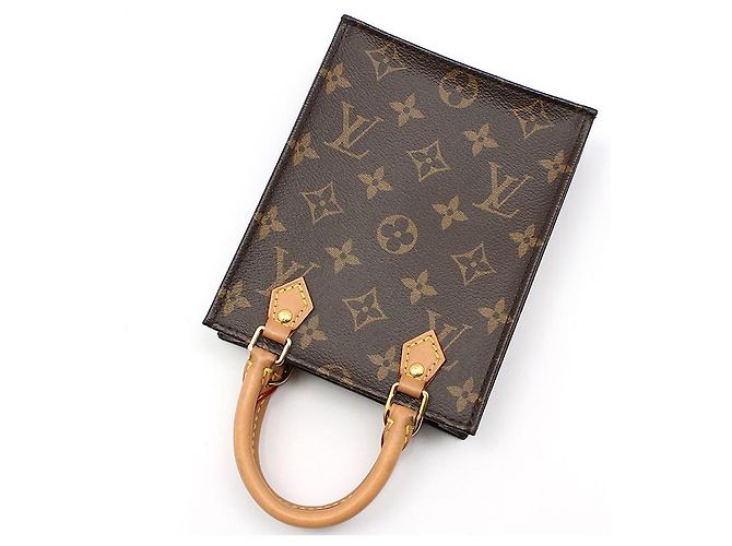 Louis Vuitton Bolsa transversal plana Monogram Petit Sac Marrom - vista 4