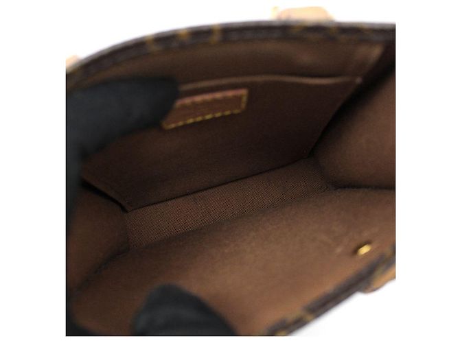 Louis Vuitton Bolsa transversal plana Monogram Petit Sac Marrom - vista 9