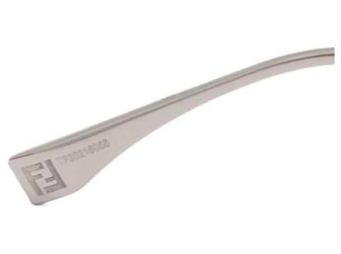 Fendi Gafas de sol aviador con logotipo FF plateado brillante - vista 5