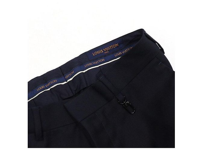 Louis Vuitton Pantaloni in cotone da uomo blu navy - vista 5