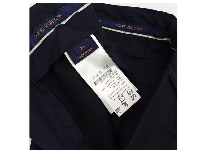 Louis Vuitton Pantaloni in cotone da uomo blu navy - vista 7