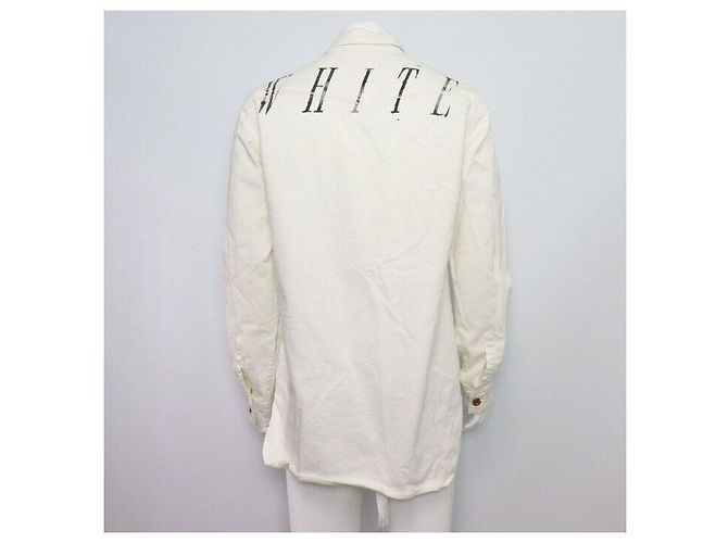 Off White Baumwolljacke für Herren mit weißem Aufdruck - Ansicht 4