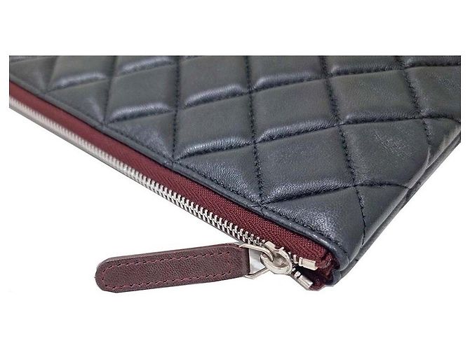 Chanel Clutch in agnello Large Nero - vista 5