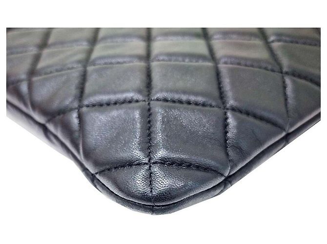 Chanel Clutch in agnello Large Nero - vista 6