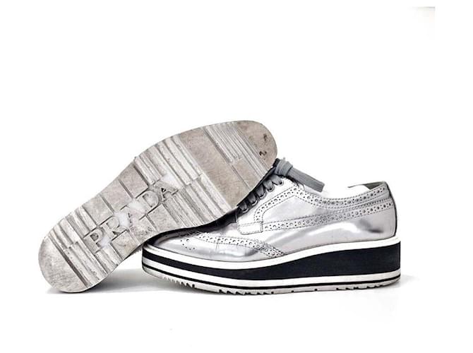 Prada Espadrille Clipper Silber - Ansicht 4