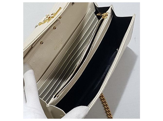 Saint Laurent Borsa a tracolla Monogram Matlassée con catena - vista 8