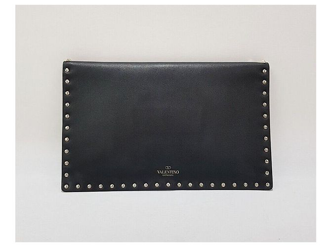 Valentino Clutch Envelope Rockstud Negro - vista 4