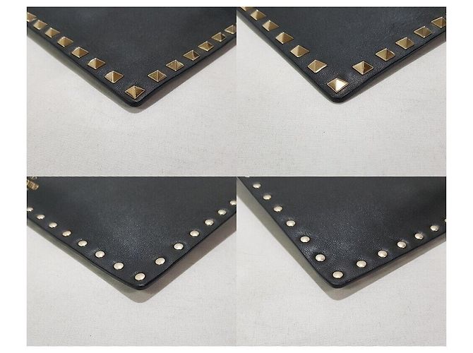 Valentino Clutch Envelope Rockstud Negro - vista 7