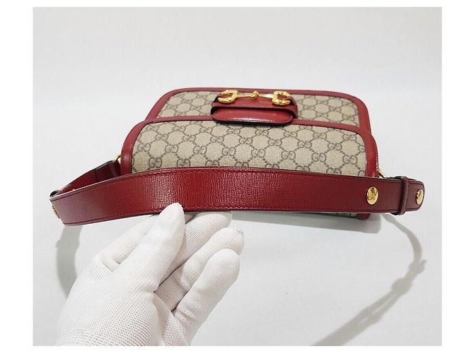 Gucci Borsa a tracolla Horsebit Small Rossa Rosso - vista 7