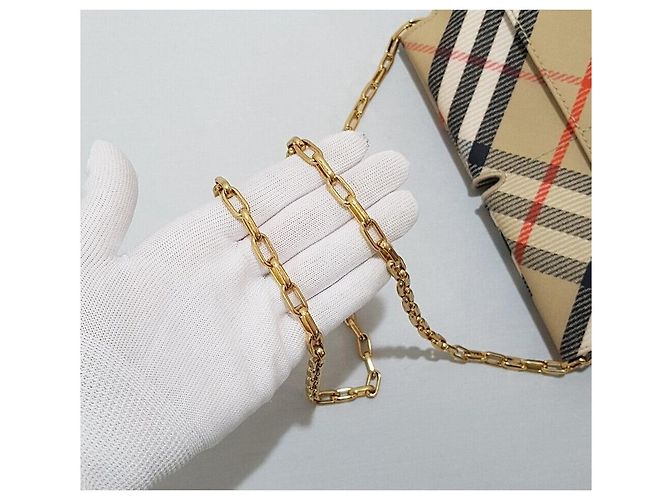 Burberry Bolsa de mão transversal com corrente Snip Prata - vista 5