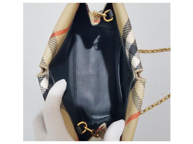 Burberry Bolsa de mão transversal com corrente Snip Prata - vista 8