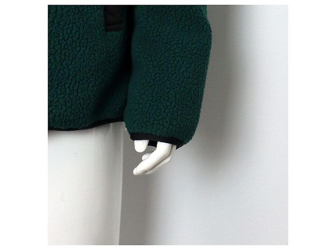 Off White Giacca in pile da uomo con shearling Verde - vista 3