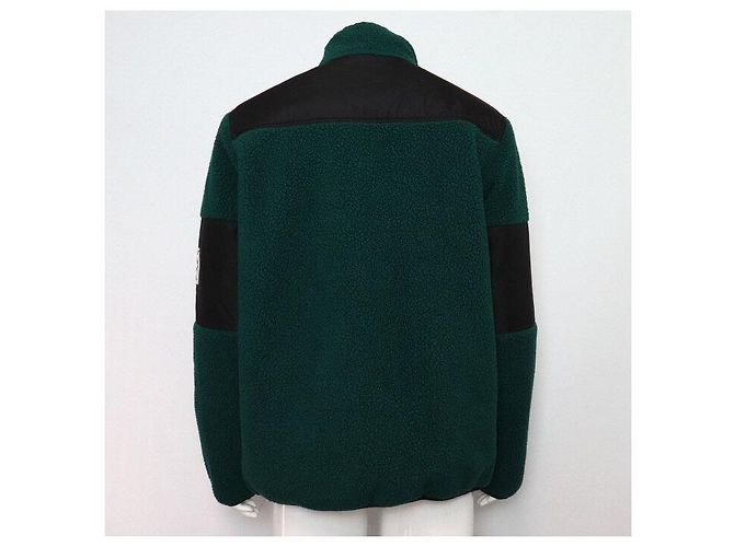 Off White Giacca in pile da uomo con shearling Verde - vista 4