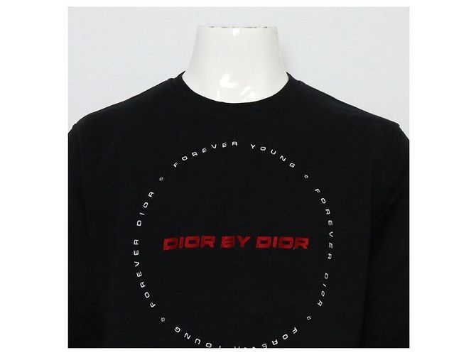 Dior Schwarzes Langarm-T-Shirt aus Baumwolle - Ansicht 2