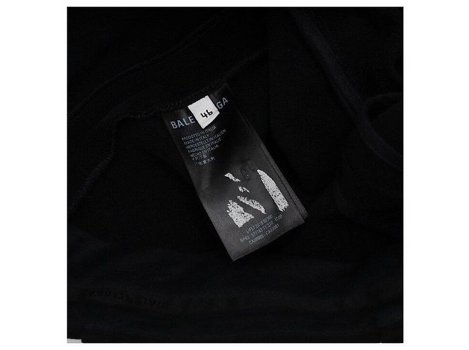 Balenciaga Pantaloni in cotone neri da uomo - vista 8