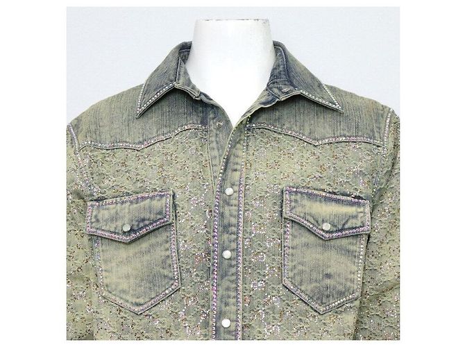 Gucci Giacca camicia in denim da uomo - vista 2