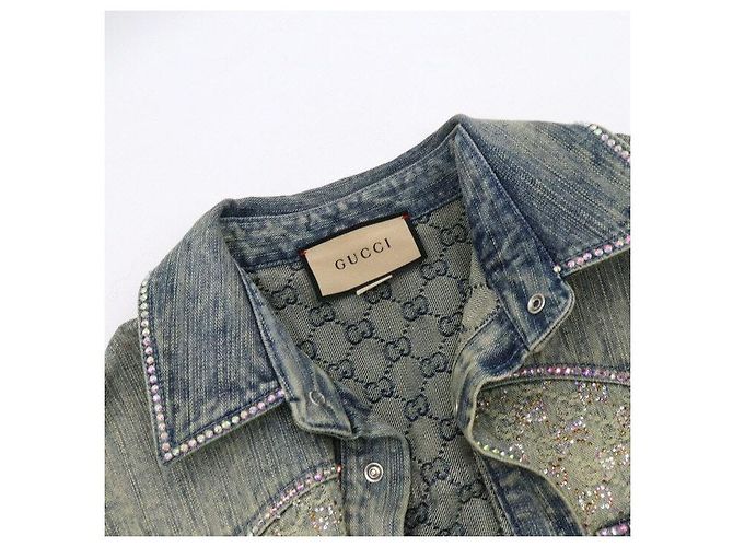 Gucci Giacca camicia in denim da uomo - vista 5