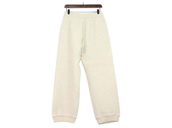 Louis Vuitton Quilted Textured Wool Men's Pants White - view 4