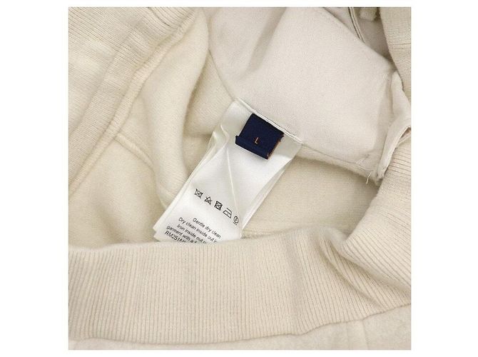 Louis Vuitton Quilted Textured Wool Men's Pants White - view 6