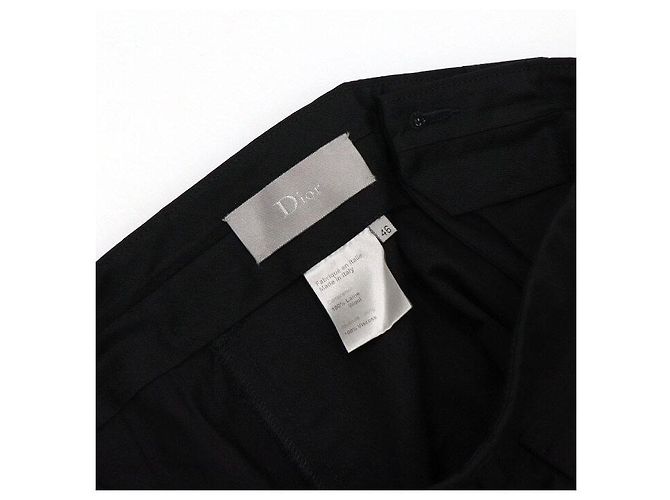 Dior Pantaloni in lino e lana da uomo Nero - vista 6
