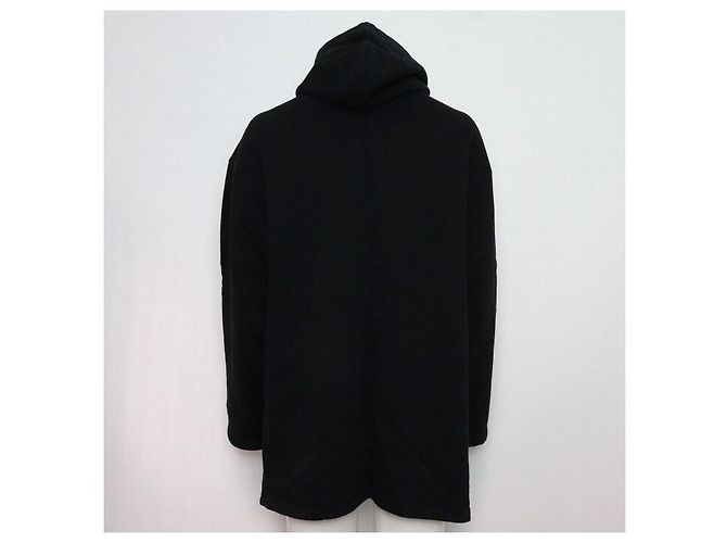 Balenciaga Felpa oversize in cotone nero con logo ricamato Paris - vista 4