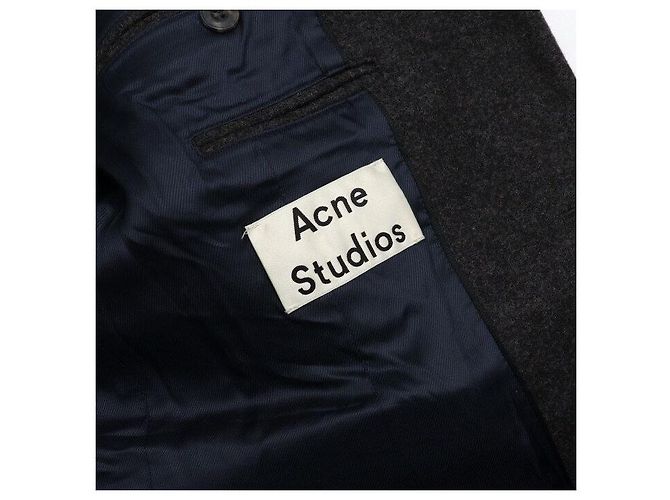 Acne Studio Garrett Einreihiger Wollmantel Grau für Herren - Ansicht 6