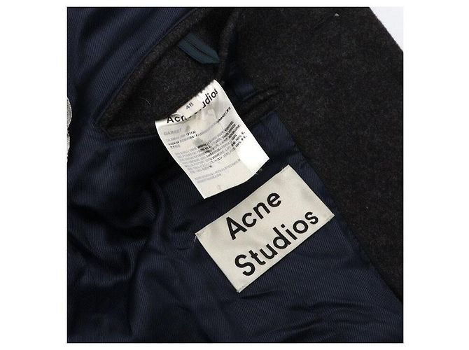 Acne Studio Garrett Einreihiger Wollmantel Grau für Herren - Ansicht 7