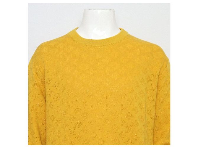 Louis Vuitton Pullover aus gelbem Monogramm-Baumwollstrick für Herren - Ansicht 2