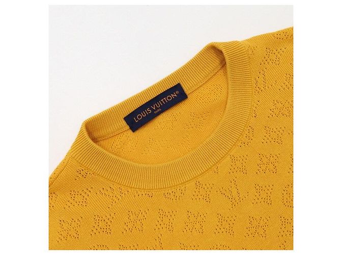 Louis Vuitton Pullover aus gelbem Monogramm-Baumwollstrick für Herren - Ansicht 5