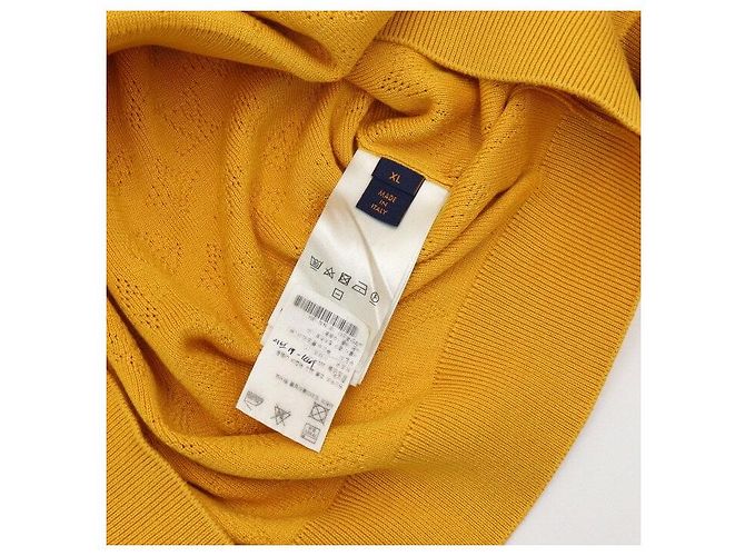 Louis Vuitton Pullover aus gelbem Monogramm-Baumwollstrick für Herren - Ansicht 6