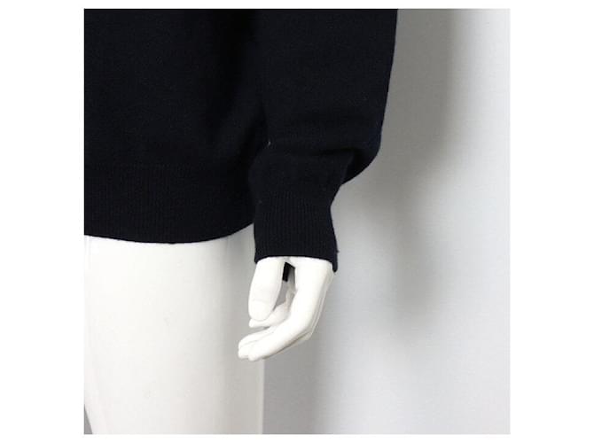 Louis Vuitton Navy Strickpullover für Herren mit geprägtem Logo Blau - Ansicht 3