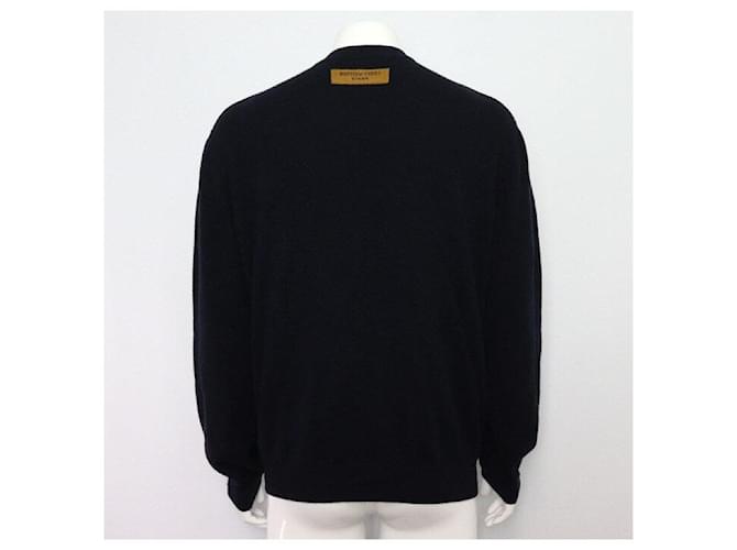 Louis Vuitton Navy Strickpullover für Herren mit geprägtem Logo Blau - Ansicht 4