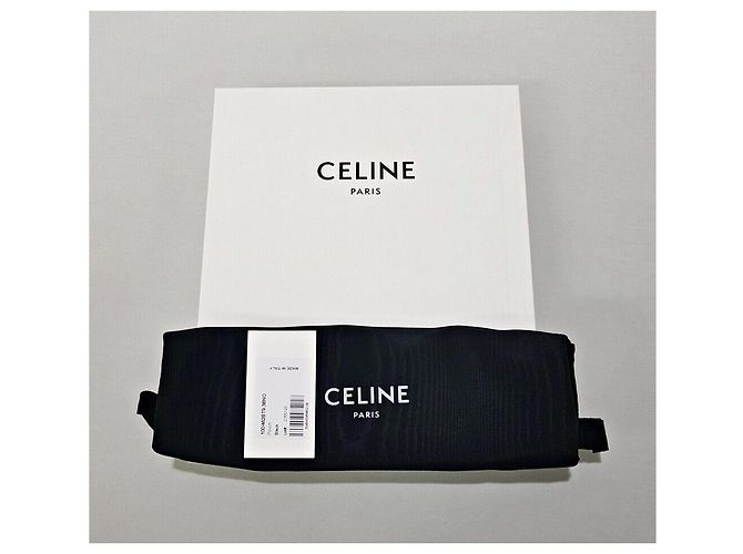 Céline Triomphe Canvas Pouch Clutch Bag Schwarz - Ansicht 10
