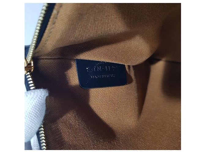 Céline Triomphe Canvas Pouch Clutch Bag Schwarz - Ansicht 9