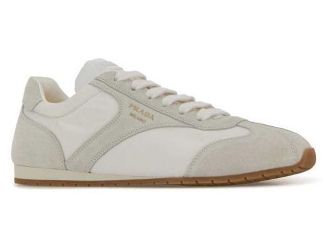 Prada Baskets en nylon et daim - vue 4