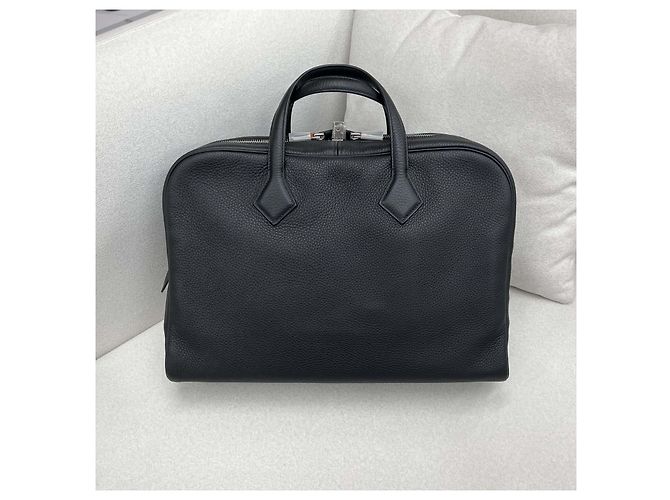 Hermès Valigetta Victoria II Nero Argento - vista 2