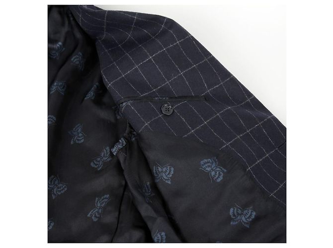 Bottega Veneta Wool Cashmere Blend Check Blazer Jacket Size Black - view 7