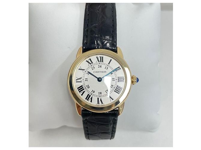 Cartier Longue Solo Gold Uhr (Small) Braun - Ansicht 2