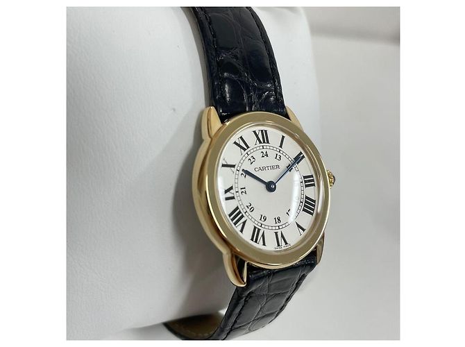 Cartier Longue Solo Gold Uhr (Small) Braun - Ansicht 4