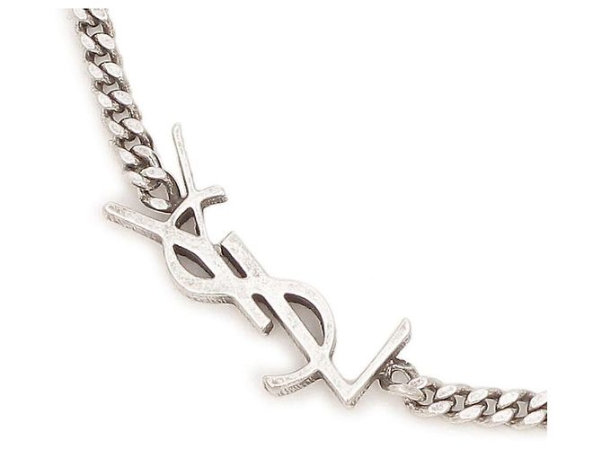 Saint Laurent Pulsera pulida Plata - vista 11