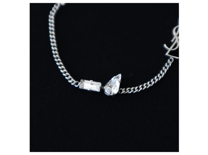 Saint Laurent Pulsera pulida Plata - vista 5
