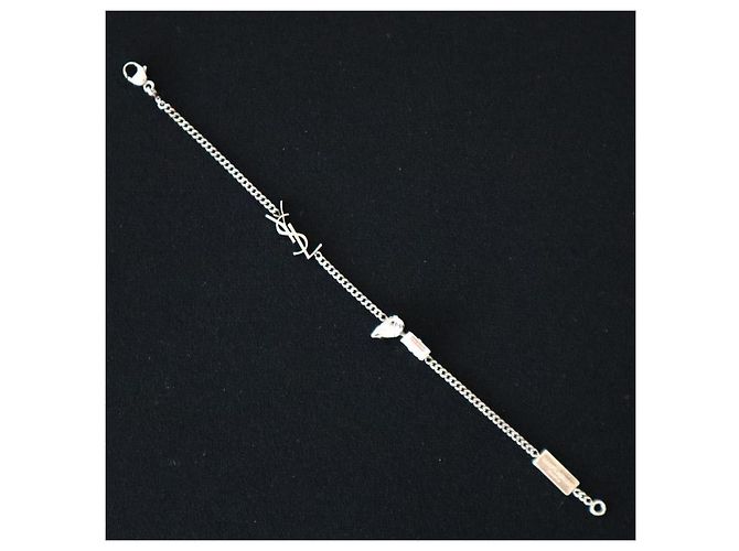 Saint Laurent Pulsera pulida Plata - vista 6