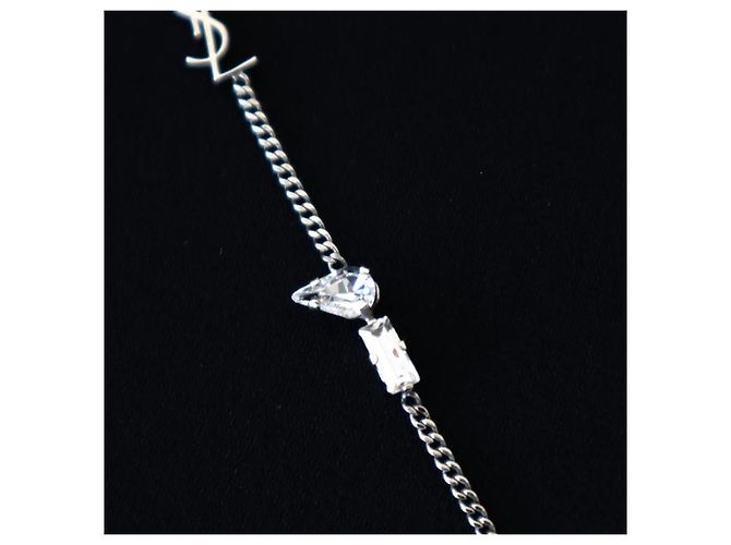 Saint Laurent Pulsera pulida Plata - vista 8