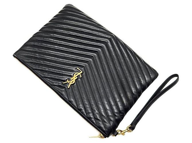Saint Laurent Clutch Monogram New Medium Multicolor - vista 4