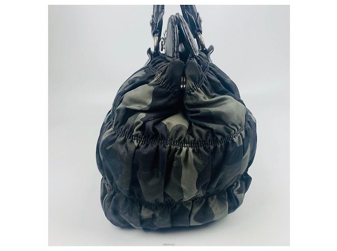 Prada Borsa Pocono Gofer Multi Big Tote Bag Verde - vista 3